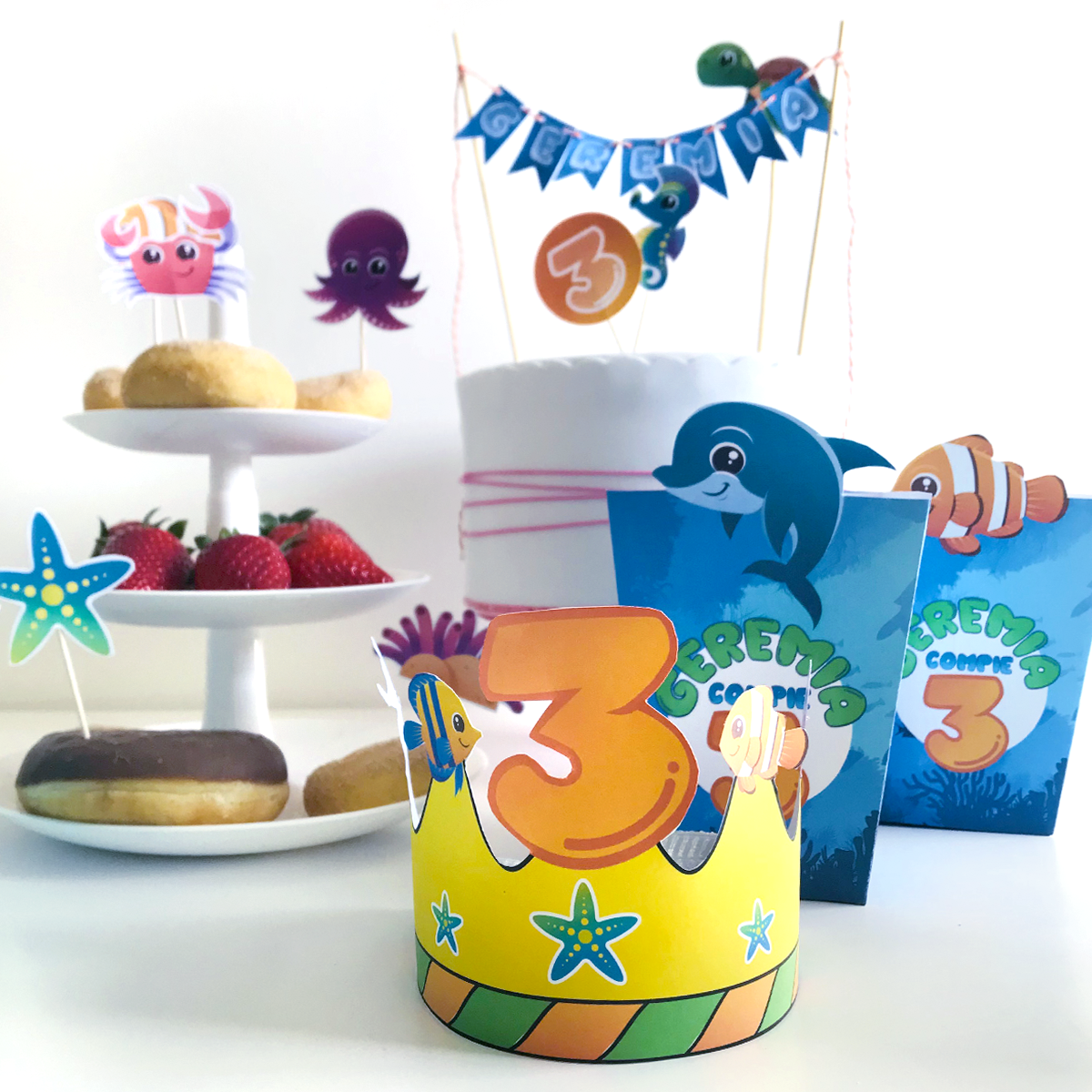 PARTY KIT - tema "In fondo al mar - Nemo" (PERSONALIZZABILE)