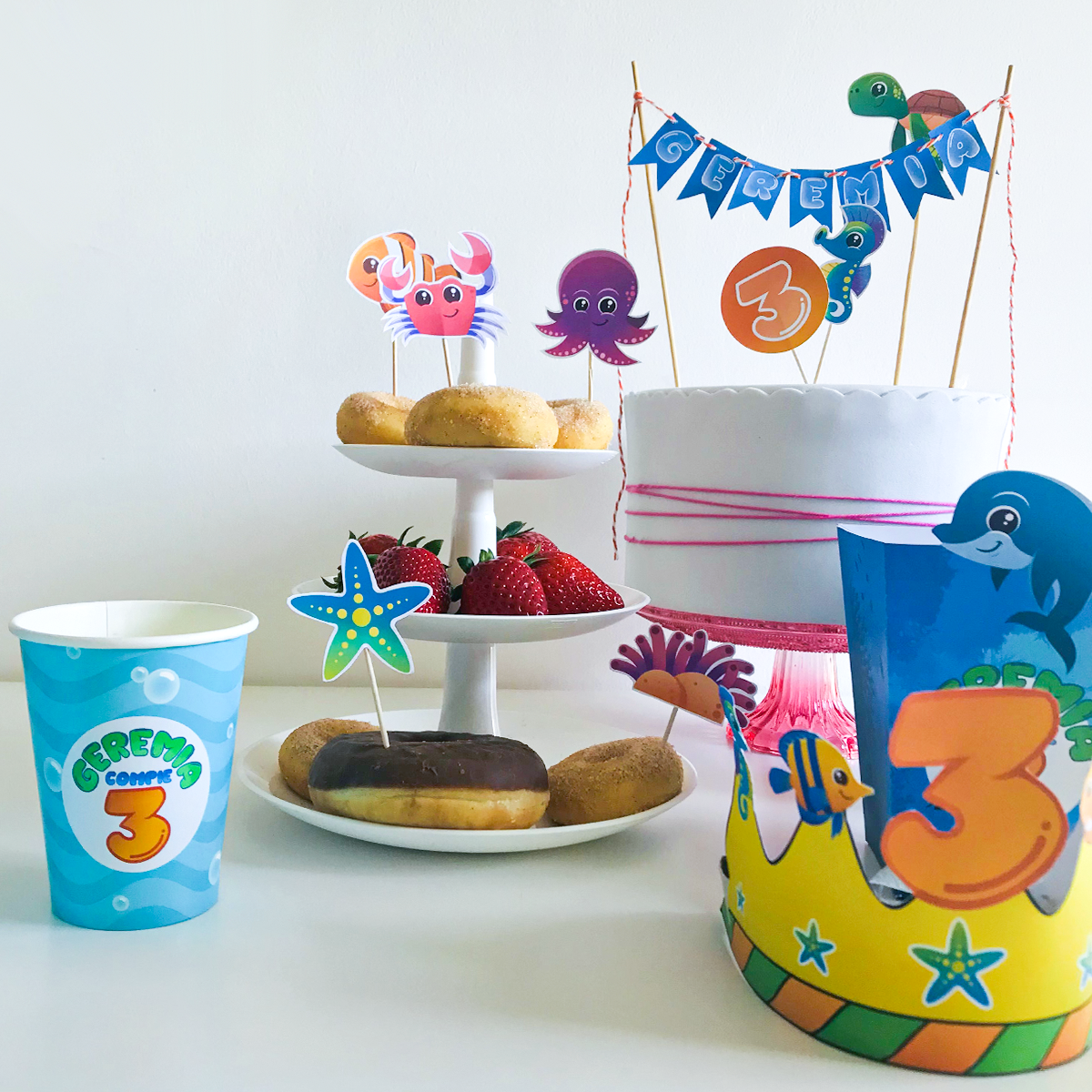 PARTY KIT - tema "In fondo al mar - Nemo" (PERSONALIZZABILE)