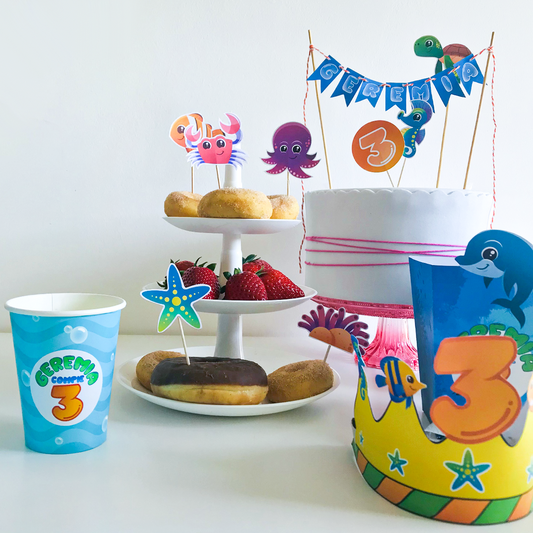 PARTY KIT - tema "In fondo al mar - Nemo" (PERSONALIZZABILE)