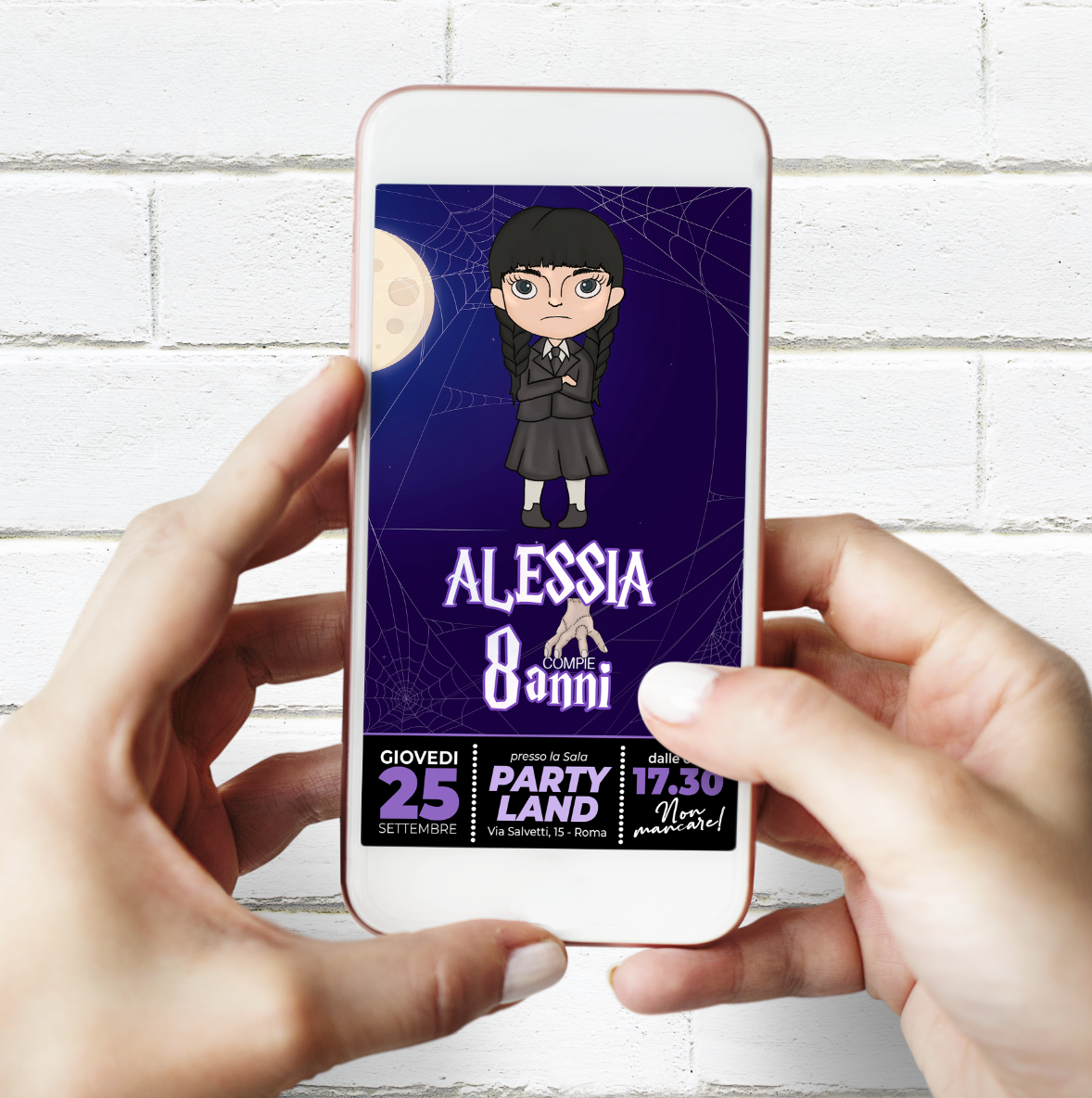 INVITO digitale - tema "MERCOLEDI Addams" (PERSONALIZZATO)